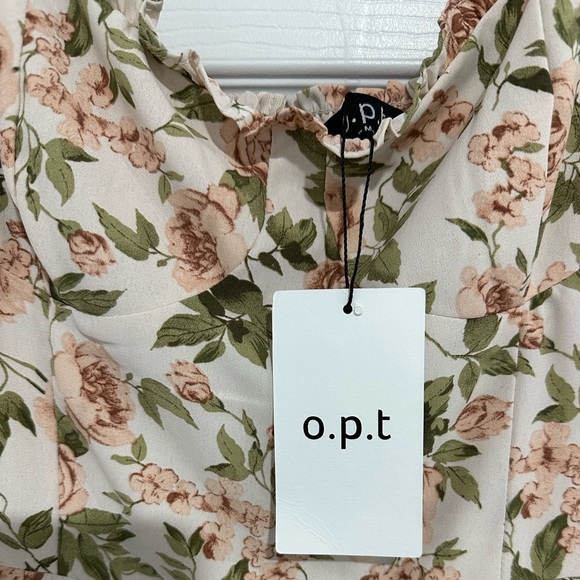 NWT OPT Toile De Jouy Floral Midi Dress in rose print - Picture 7 of 10